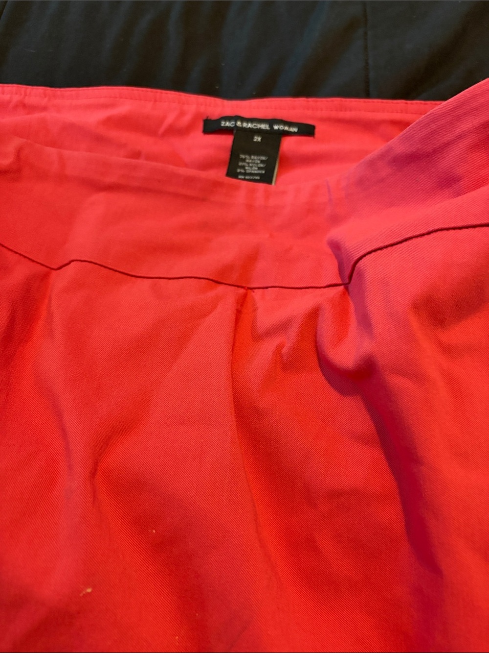 Zac & Rachel Woman Coral-Red Pencil Skirt